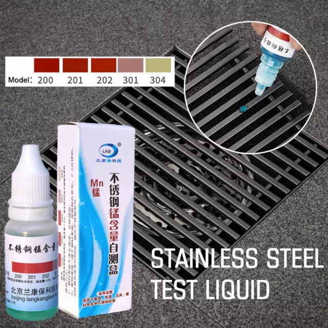 1*StainlessSteel Testing Reagent 12ml For Liquid Manganese 304Model S2S9