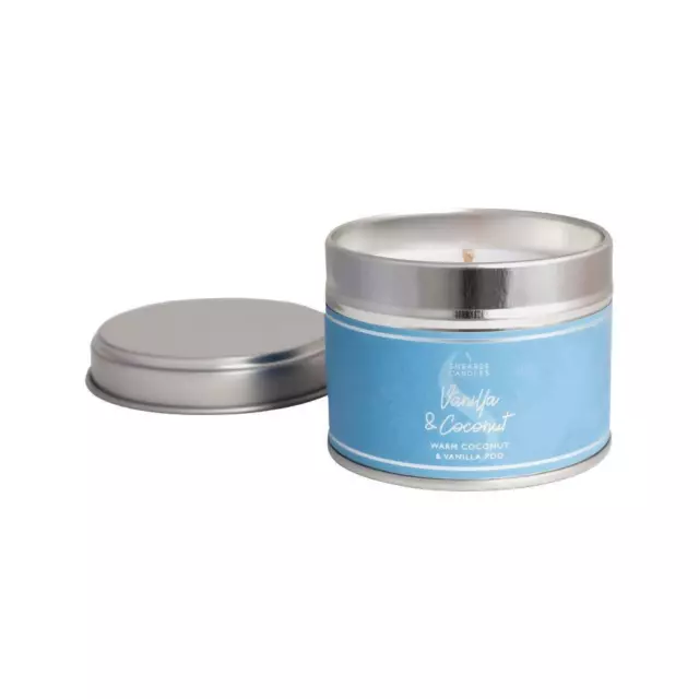 Shearer Candle Fragrance Vanilla & Coconut Luxury Mini Tin Scent Quality Candle