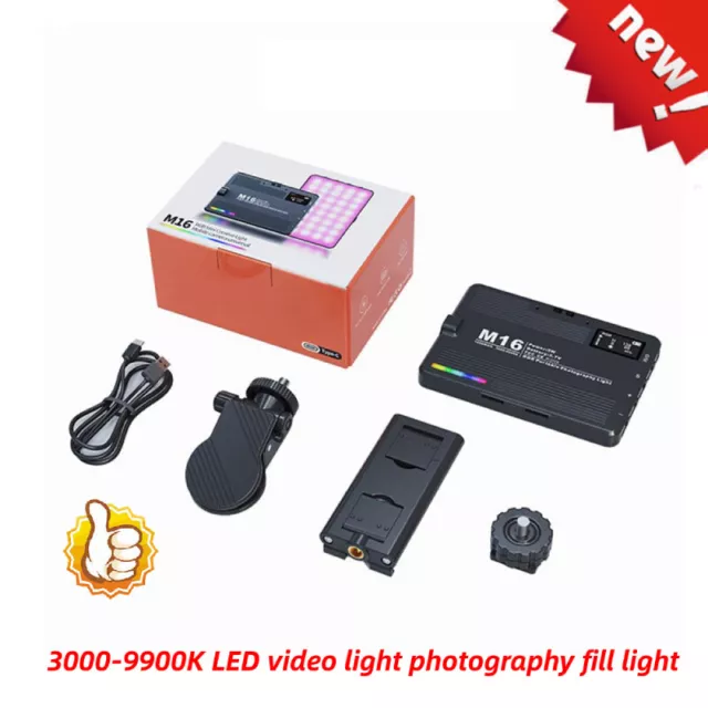 Pocket RGB Full Color 3000-9000K LED Video LightPhotography Fill-LampVLog