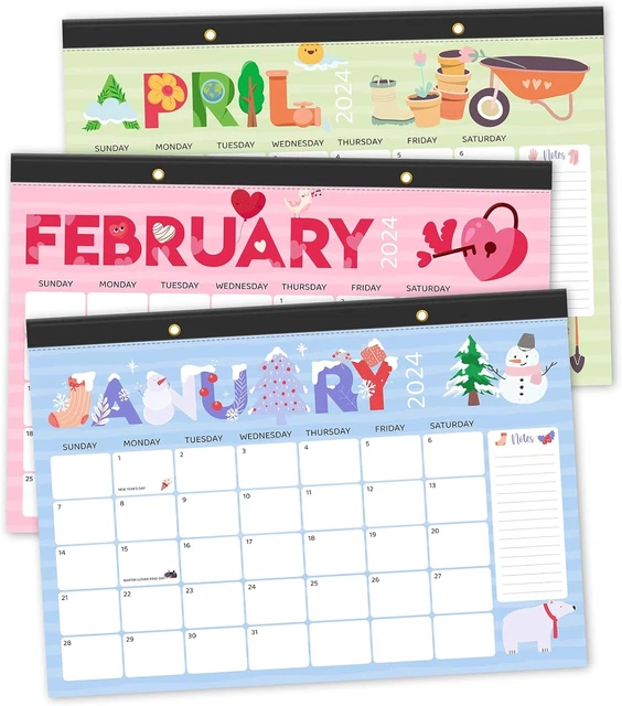DESK CALENDAR 20242025, 18Month Calendar Jan. 2025 Jun. 2025, 17" X