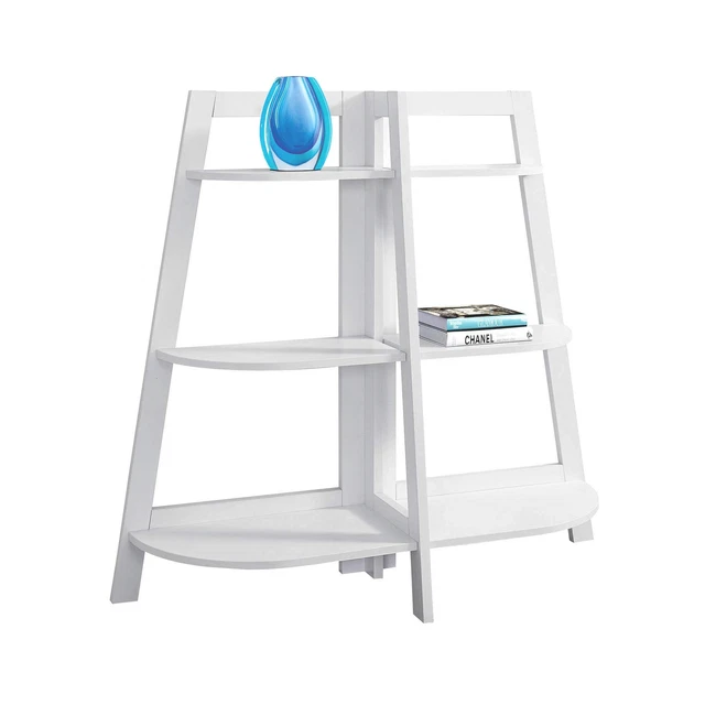 Bookshelf, Bookcase, Etagere, 3 Tier, 48"H, Office, Bedroom, Laminate, White, Co