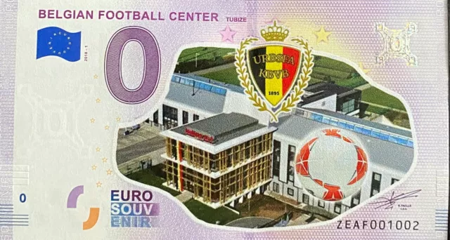 Billet 0 Euro Belgian Football Center  Belgique 2018 Couleur Numlero Divers