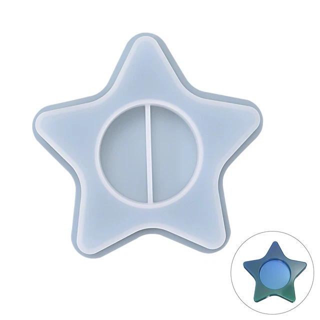 Kristall Epoxy Form Kerzenhalter Haus Dekoration Schmuck Silikon Form 4er Set