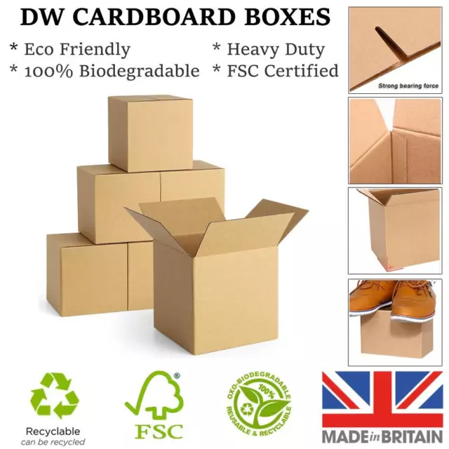 Cardboard Boxes Double Wall Packing Cartons Storage Removals Mailing Moving Box