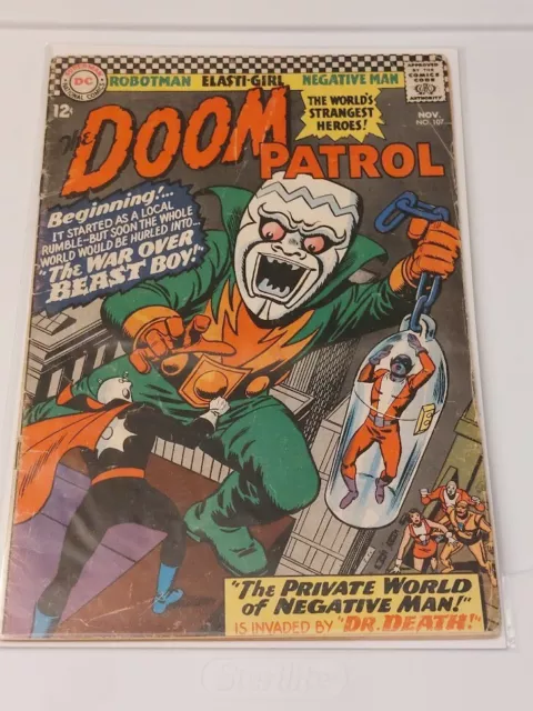 Doom Patrol #107 (1966) The War Over Beast Boy DC Comic Book Abu Hallam