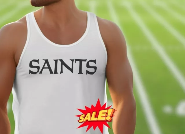 Men's New Orleans~Saints Tank Top, Football Fan Gift, Size Sml-2XL,Football Gear