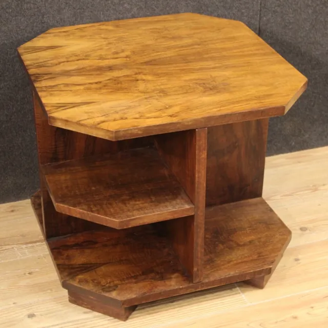 Mesa de centro mueble moderno de salon de diseno madera nogal vintage siglo XX