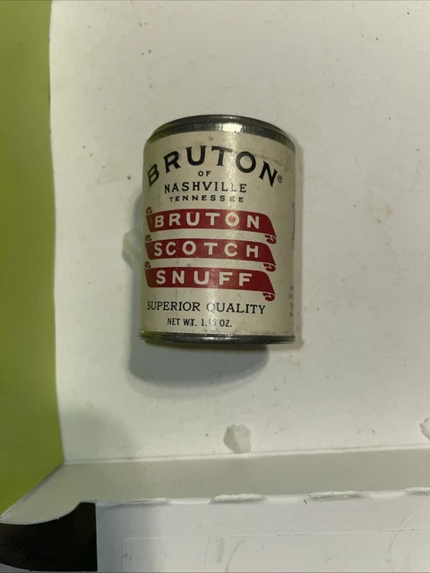 Bruton Scotch Snuff Tin Box Vintage Collectible