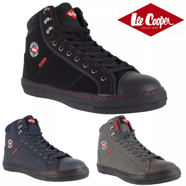 Mens Lee Cooper Leather Safety Work Boots Steel Toe Cap Shoes Trainers Size 3-12