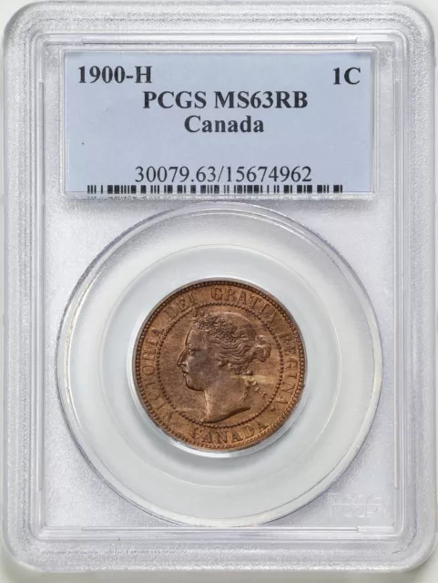 Canada 1900-H 1C Large Cent MS63RB PCGS 15674962