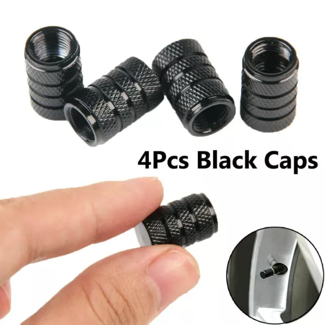 4pcs Aluminium Car Wheel Tyre Valve Stems Air Dust Cover Screw Cap Accessories