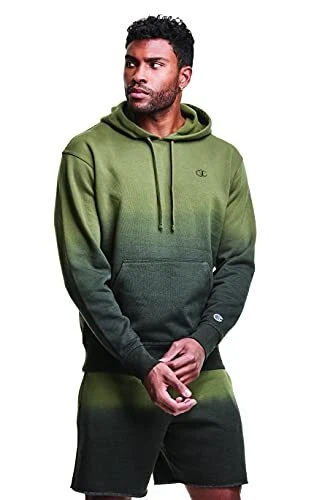 Champion Mens Ombre Fleece Hoodie Olive Green L MED GREEN Size LARGE S/S