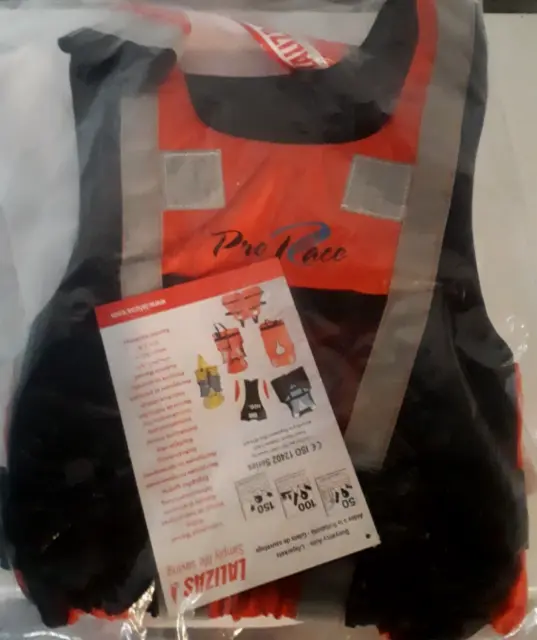 Gilet de sauvetage orange LALIZAS PRO RACE 50N ISO 12402-5 adulte tailleXL +70kg