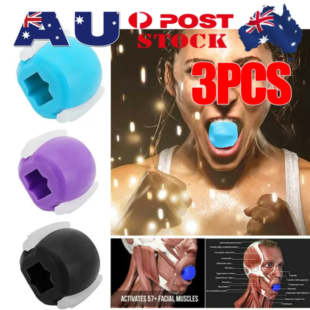 3XJAWLINE EXERCISE FACIAL Toner Jaw Muscle Exerciser Fitness Neck Face tool  - $12.99 - PicClick AU