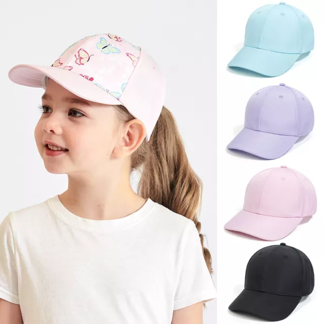 Baby Baseball Cap Girls Ponytail Baseball Cap Kids Wide Brimmed Sun Hat Summer