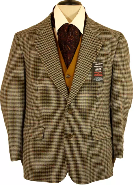 Vintage Scott International 42" Short Mens Tweed Check Jacket