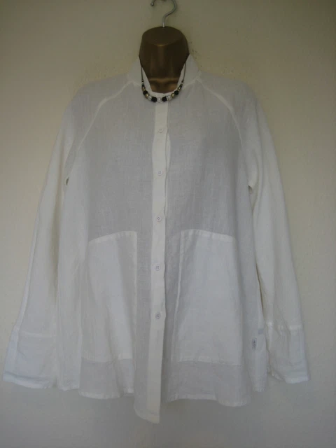 Elemente Clemente (OSKA) BNWT off white lagenlook linen blouse/top size 1 UK 10