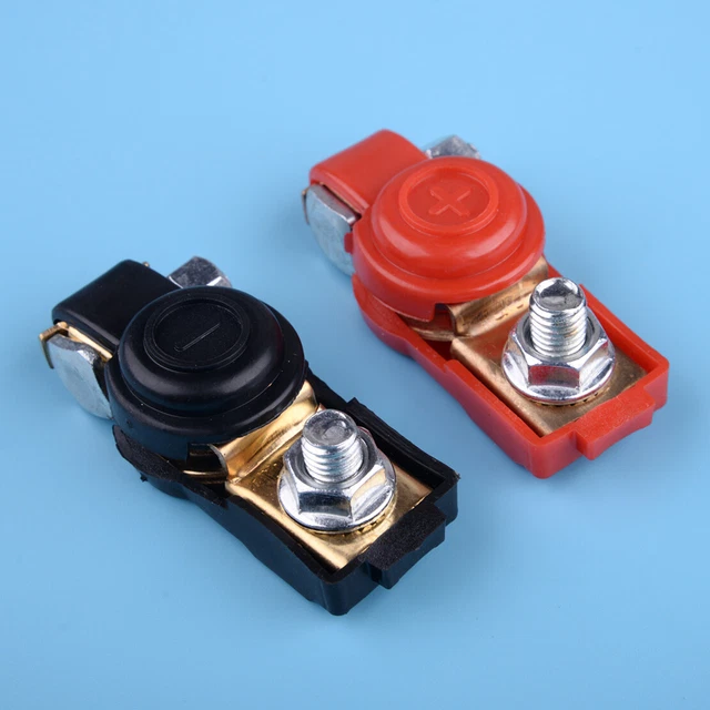 CAR NEGATIVE & Positive Battery Cable Terminal Clamps Connectors EUR 8 ...