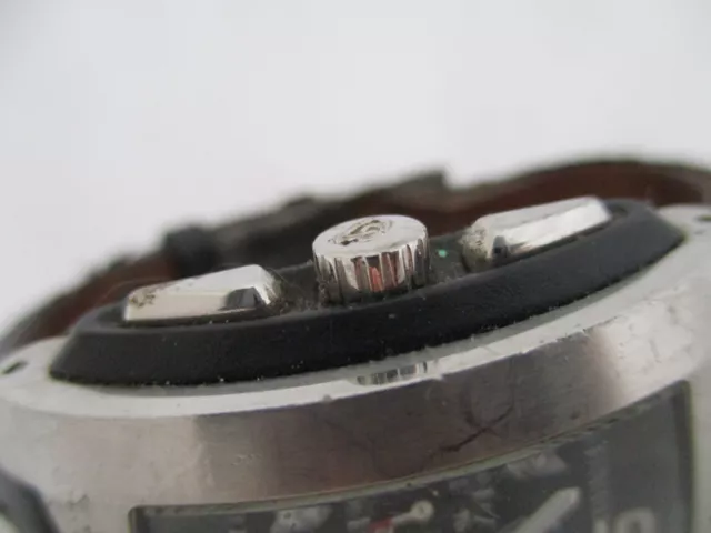 Orologio da polso analogico Breil nero vera pelle cinturino fibbia tono argento 3