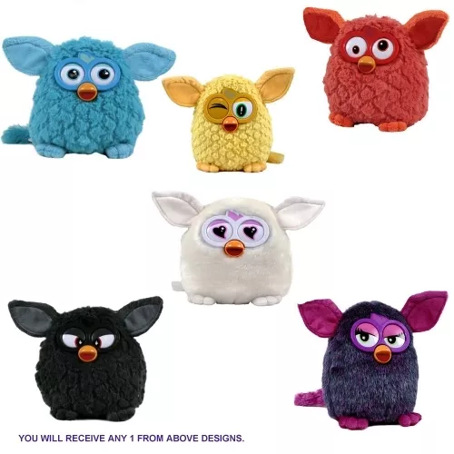 Furby 'Black, White, Blue, Yellow, Orange, Purple' Assorted 8 Inch Plush Soft To