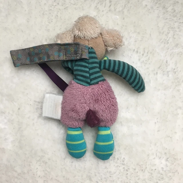 Doudou mouton attache-tétine Moulin Roty Les jolis pas beaux 3