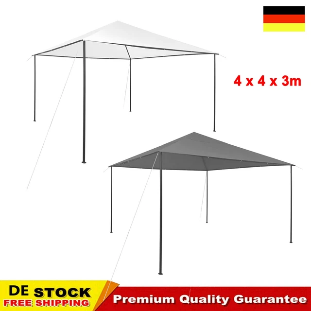 Pavillon Gartenzelt 4x4m Partyzelt Pavillion Campingzelt Picnic Bierzelt Weiß