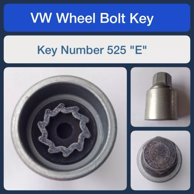 Genuine VW Locking Wheel Bolt / Nut Key 525 "E"