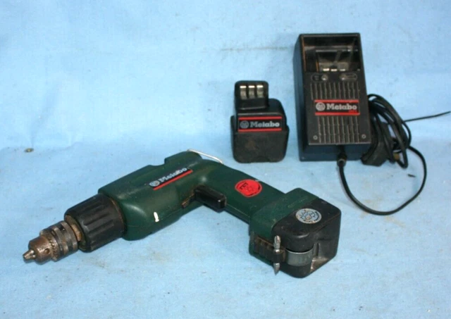 Taladro/Driver Inalámbrico Metabo Modelo Be Ak 80/2 R+L Con Estuche De Transporte/Almacenamiento De Metal
