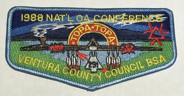 OA lodge 291 Topa Topa Flap Mint 1988 NOAC  DC2