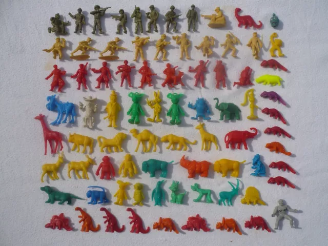 80 Kaugummifiguren Tiere Soldaten Lucky Luke Dinosaurier TITO DARGAUD WIKÖ