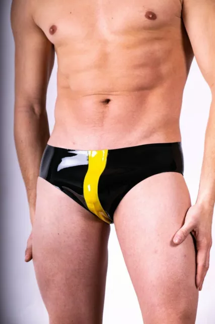 Polymorphe Latex Brief Underwear Yellow UN-015E 2