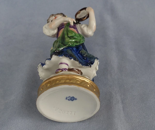 VOLKSTEDT Couple de Musiciens Figurines en Porcelaine Allemande Thuringe XIXème 8
