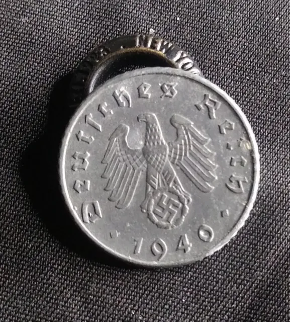 WW2 1940-A NAZI Germany 5 Reichspfennig SWASTIKA Single Coin. #5