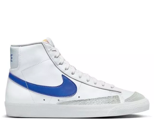 SCARPE SHOES  NIKE BLAZER MID '77 ALTE bianche blu pelle NUM 45