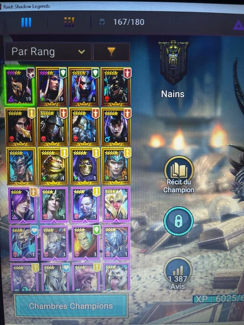 Compte Raid Shadow Legends Niveau 51 – Starter Débutant – PC/Android