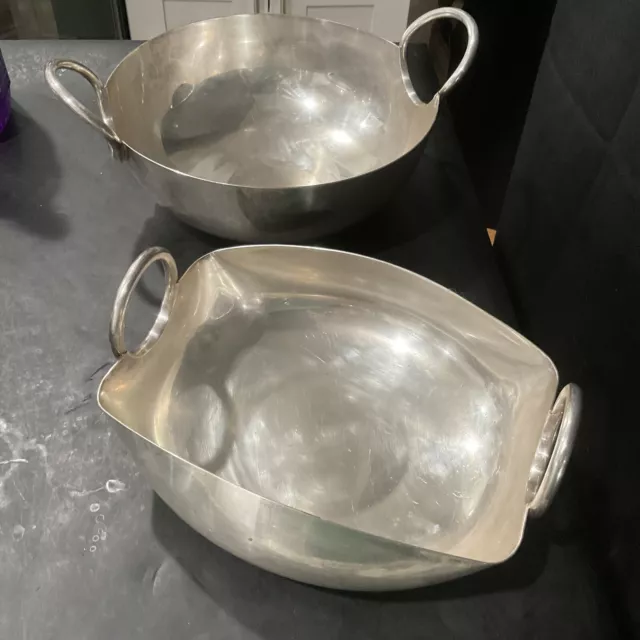 fala lega argentata premium italian mid century silverplate pair of handled bowl