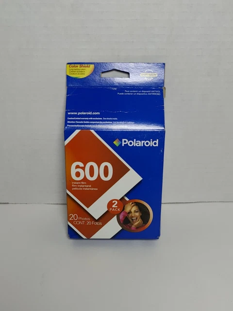 Polaroid 600 (película instantánea de 3,5X4,2") 20 fotos, paquete de 2 - caducado 08/2007 sellado
