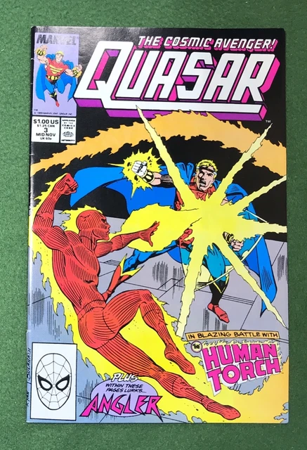 Quasar #3 Marvel Comics Copper Age Cosmic Avenger 1989 space hero  vf
