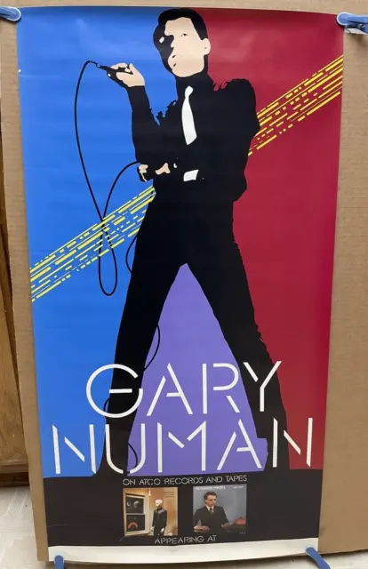 1979 GARY NUMAN RECORD STORE PROMO POSTER ATCO (NOT REPRO) 38x22"