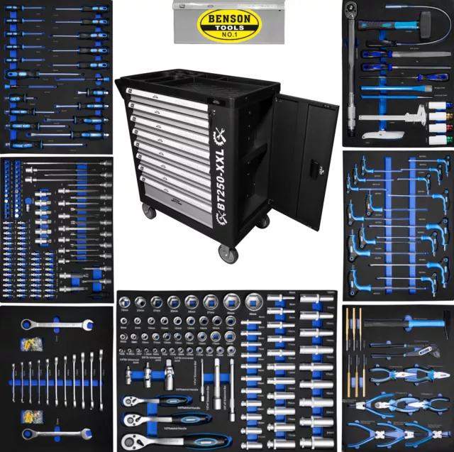 Werkzeugwagen inkl Werkzeug 8 Schubladen Schaumeinlagen Werkstattwagen