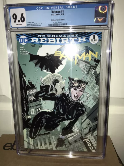 Batman #1 Rebirth - CGC 9.6 - Dodson Catwoman Variant 2016 DC Comics Tom King
