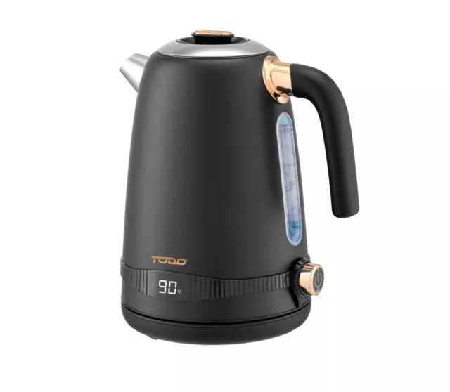 TODO 1.7L Stainless Steel Cordless Kettle Keep Warm Electric Led Water Jug - ...