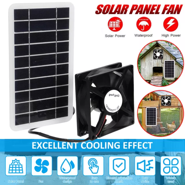 30W Solar Panel Fan Waterproof Solar Exhaust Fan Greenhouse Solar Extractor Fan