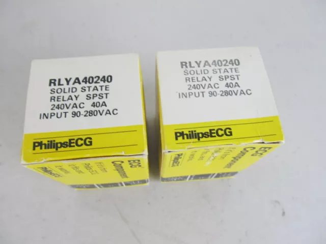 QTY=2 PHILIPS RLYA40240 RELAY Solid State SPST 240VAC 40A New in Box