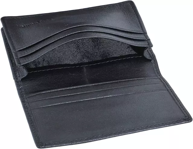 Rfid Mens Slim Front Pocket Wallet Genuine Leather Bifold Id/credit Card Holder