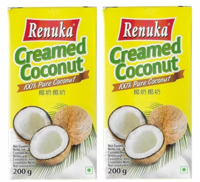 [2x 200g] Crema di cocco pura Renuka 100% crema di cocco