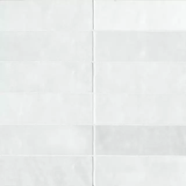 Bedrosians Cloe Gloss Ceramic Tile 2.5" x 8", White 76-Pack, 10.64 SF