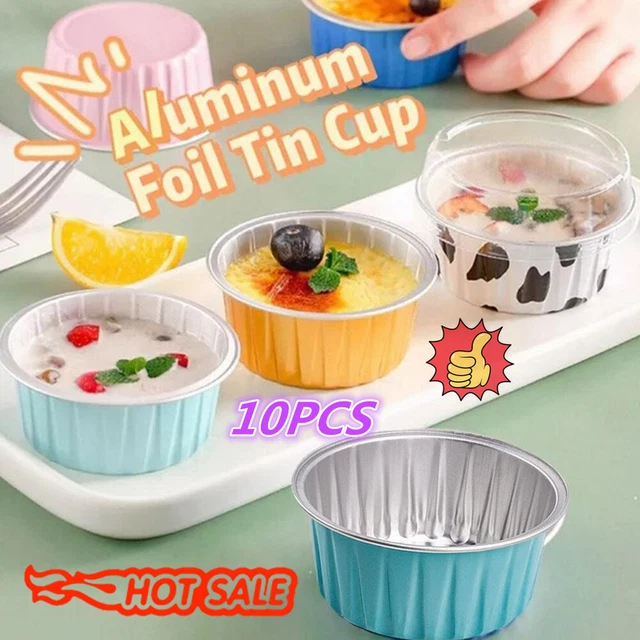 10 pz custodia per torta tazza in lamina di alluminio involucro muffin cupcake festa di Natale - Regno Unito