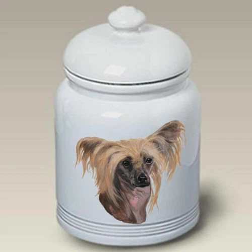 Chinese Crested Ceramic Treat Jar LP 45069