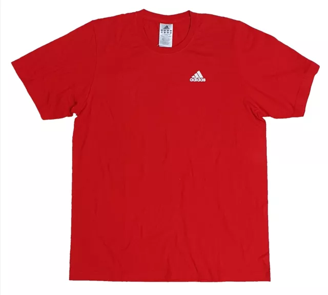 Adidas Classic Stile Fitness Calcio Sport Tempo Libero Uomo T-Shirt Nuovo Rosso